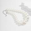 Exaggerated Fashion Big Imitation Pearl Choker Necklace for Women Wedding Bridal Temperament Bead Maxi Chain Christmas Jewelry