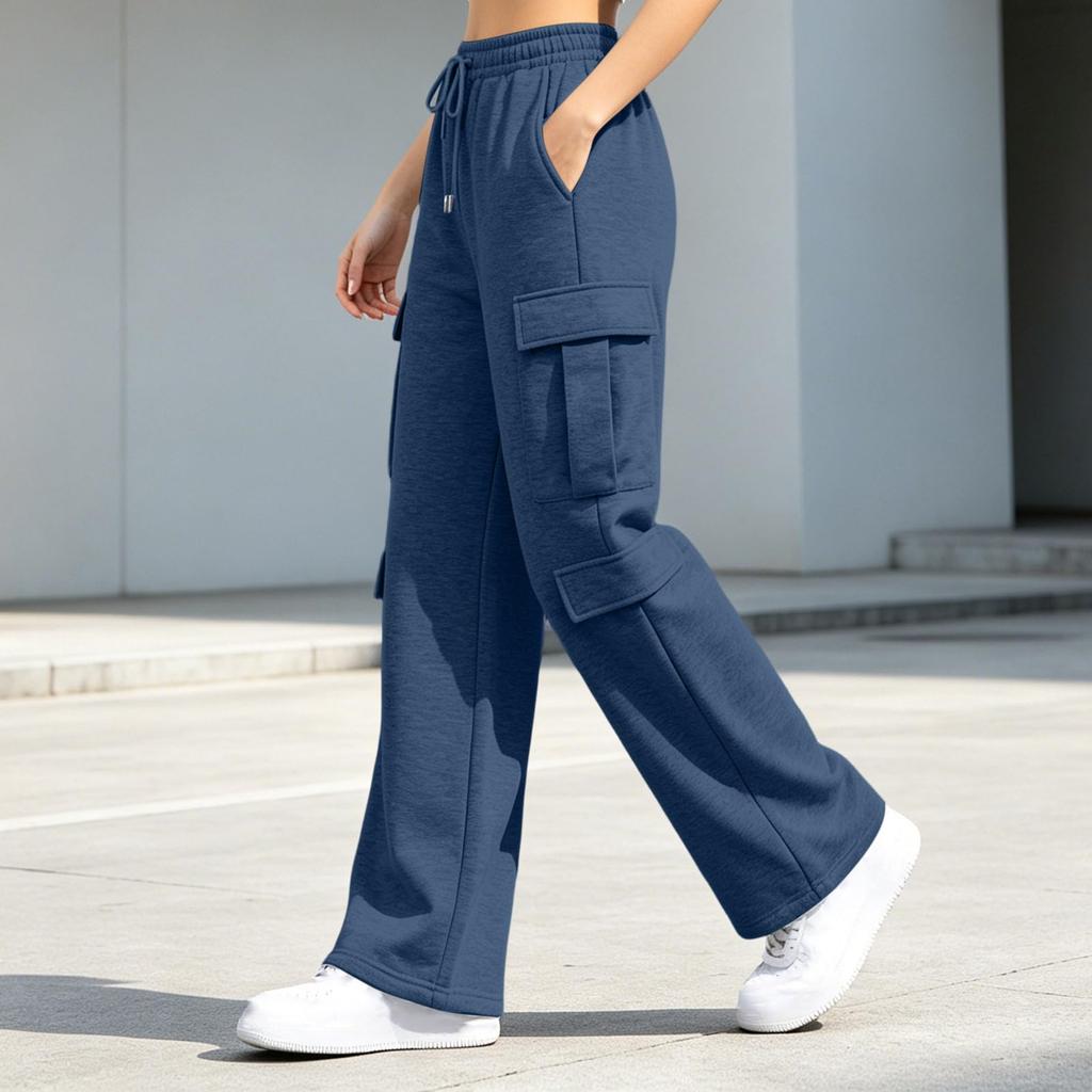 Women's High Waist Casual Joggers with Pockets Color Athletic Pants