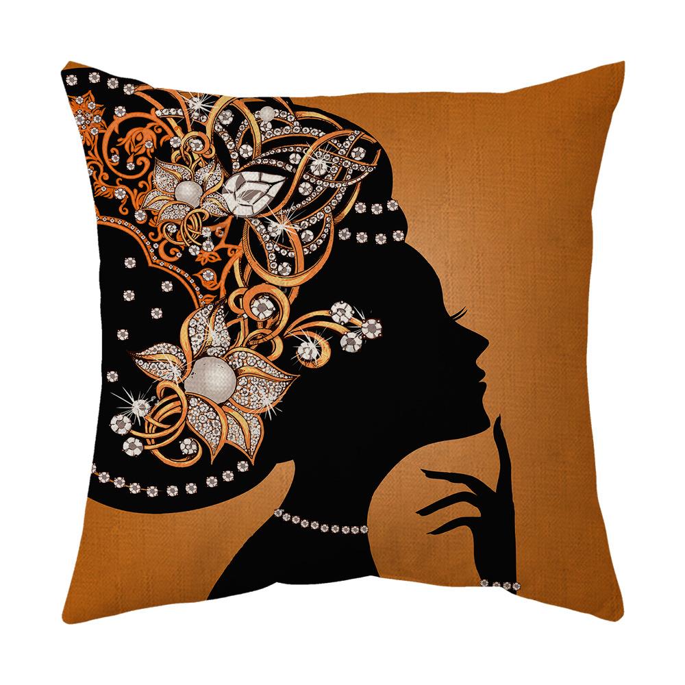 Bunte handbemalte ägyptische schwarze Autokissenhülle Sofakissen Kissen Heimkissen