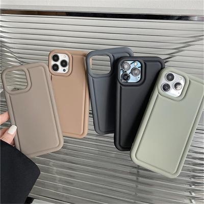 Luxury Bumper Soft Matte Silicone Phone Case for iPhone 16 15 14 Pro Max 11 12 13 Pro XS Max X X XR Square Solid Color Shockproof Cover