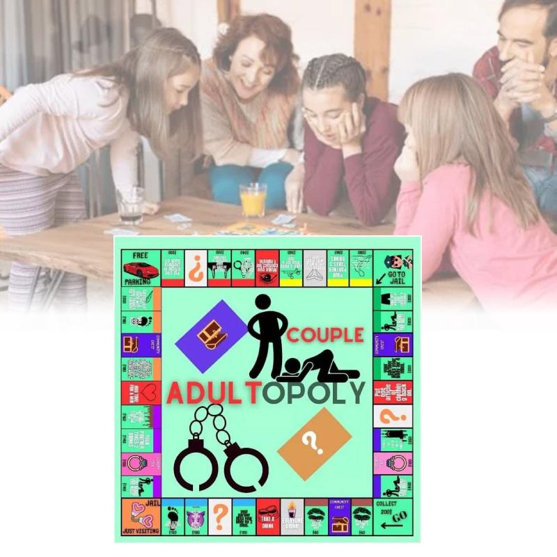 Adult Couple Opoly Board Game Date Night Ideas Conversation Intimacy Cards Deck