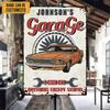 Personalized Metal Tin Sign Garage Wall Art Mechanic Decor