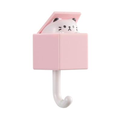 Niedlicher selbstklebender Kleiderhaken mit Haustieren, Maus, Küken, Bär, Kawaii-Katze, Haken, Schlüsselhaken, Wandbehang, Dekoration, Kleiderbügelhalter