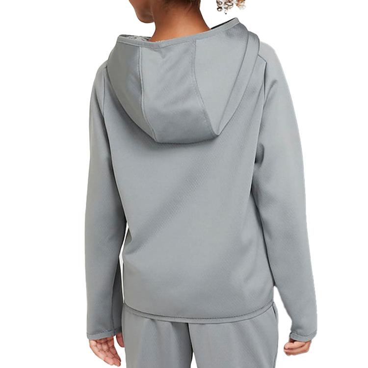 Nike Jacket FW24 K NK TF FLC HD FZ Winter Knit Hooded Zip Kids Jackets Gray FZ5323084