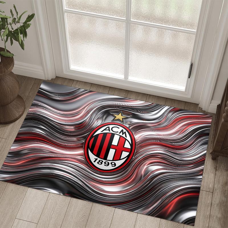 AC Milan Design Crystal Velvet Carpet Cozy Non?Slip Printed Rug For Bedroom Living Room Entrance