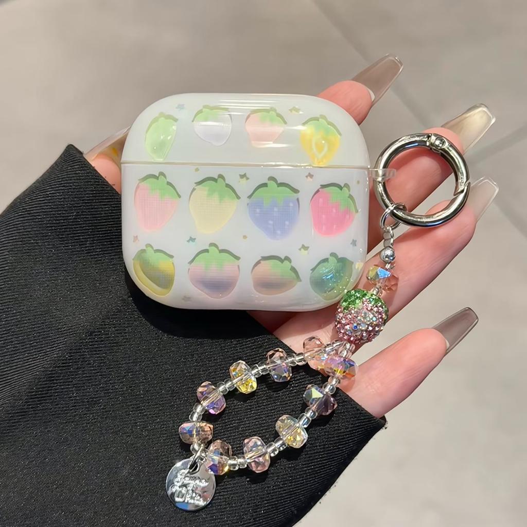 ins wind hollow strawberry suitable for airpodspro1 generation earphone cover Apple Bluetooth protective case 1/1 soft silicone