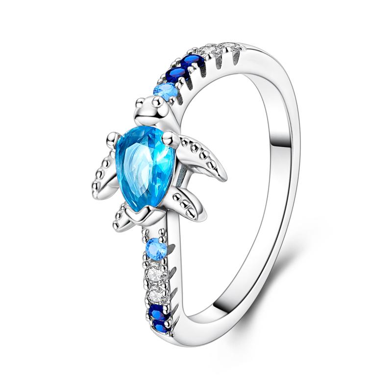 

Pandach 925 Silver Color Luxury Rings Colorful Polygonal CZ Round Lucky Flower Rings for Women Jewelry Engagement Wedding Gift 6