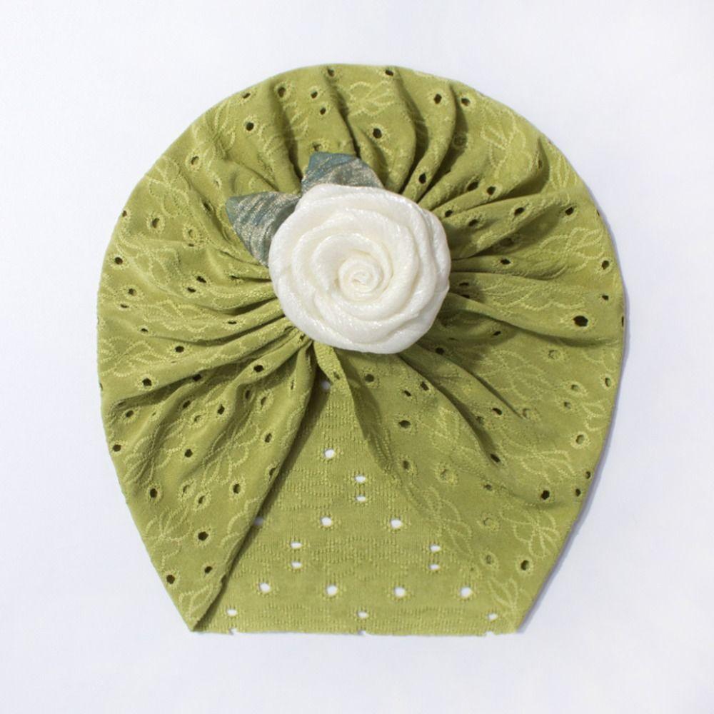Häkel-Babyhut Blume Säuglingsmütze Mützen Süßer Neugeborenen-Baby-Mädchen-Turban Haarschmuck