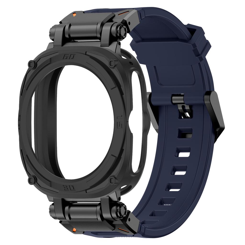 Case+Strap For Samsung Galaxy Watch 7 Ultra Soft TPU Silicone Band Metal Case for Samsung Galaxy Watch 7 Ultra No Gaps Bracelet