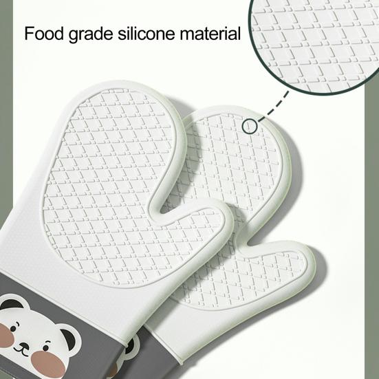 1 Stück Isolierhandschuh Hitzebeständig Rutschfest Cartoon Verbrühschutz Silikongel Mikrowellenofen