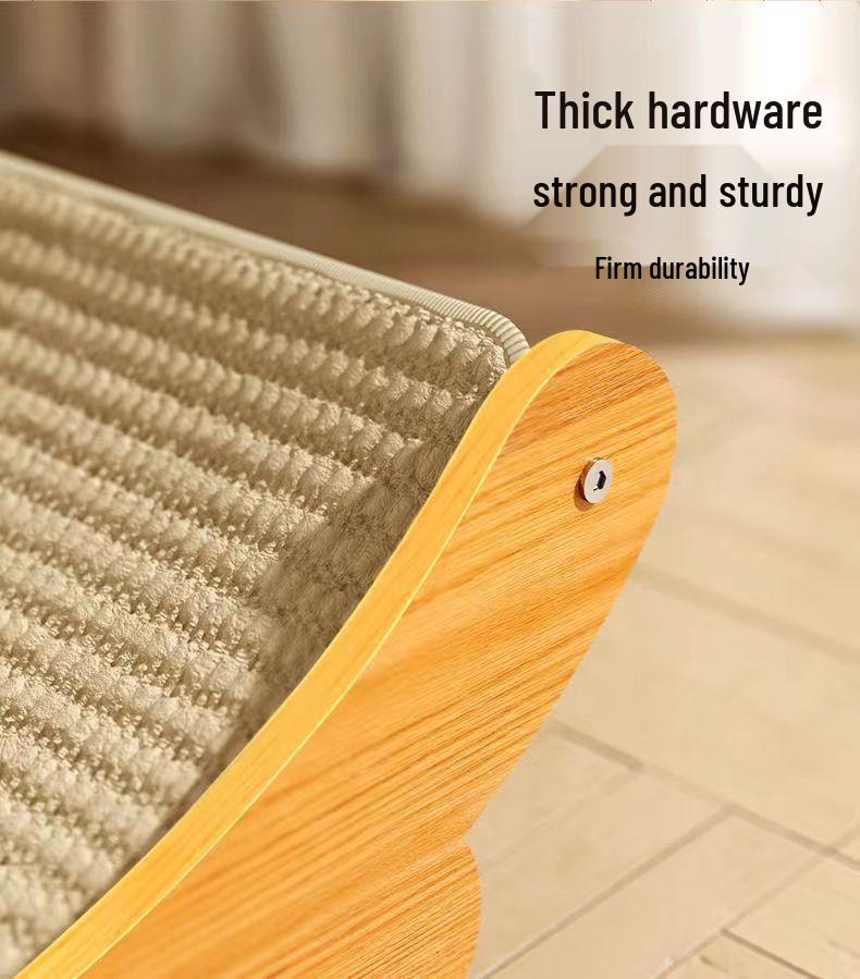 Sisal Scratch-Resistant Cat Lounge: Durable Cat Bed & Claw Board