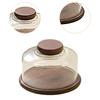 Cake Stand with Dome Lid Display Stand Container Multifunctional Decorative Decorating Wood Cake Plate for Baking Gifts Party