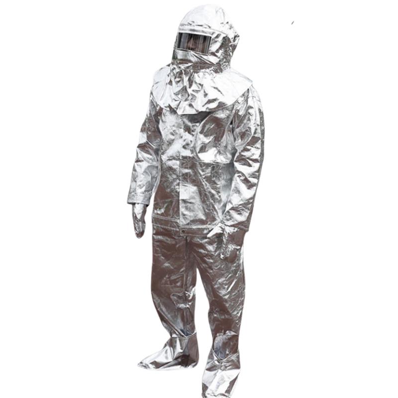 OLOMM Aluminum Foil High-Temperature Fire Protective Suit One Size