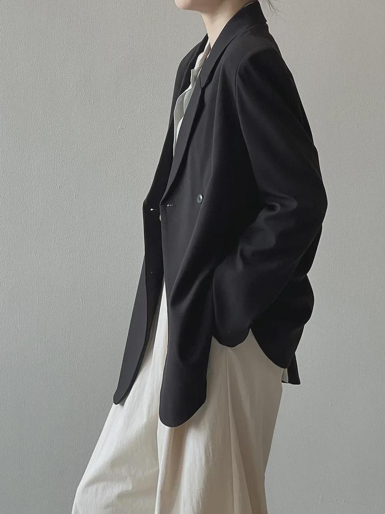 Yanshuang Women's High-End Spring Suit Jacket with Irregular Back Slit