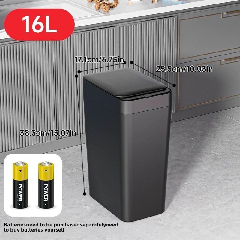 Cubo de basura inteligente con sensor automático para cocina y baño de gran capacidad