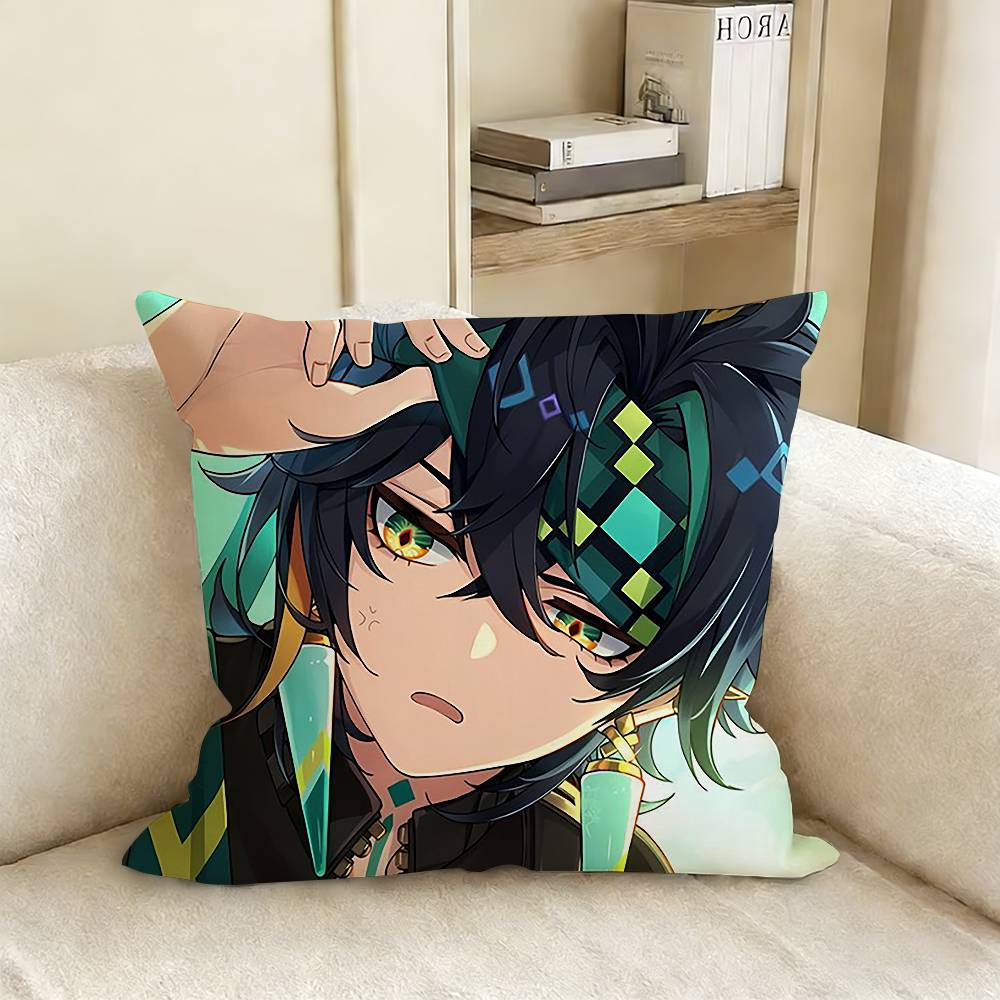 GGenshin IImpact KKinich MMualani Pillow Cover Sofa Cushion Cover Home Room Decoration Children Gift