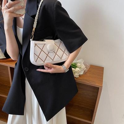 Summer New Trendy Fashion Diamond Women's Bag Chain Small Square Bag Casual Shoulder Messenger Bag Bag