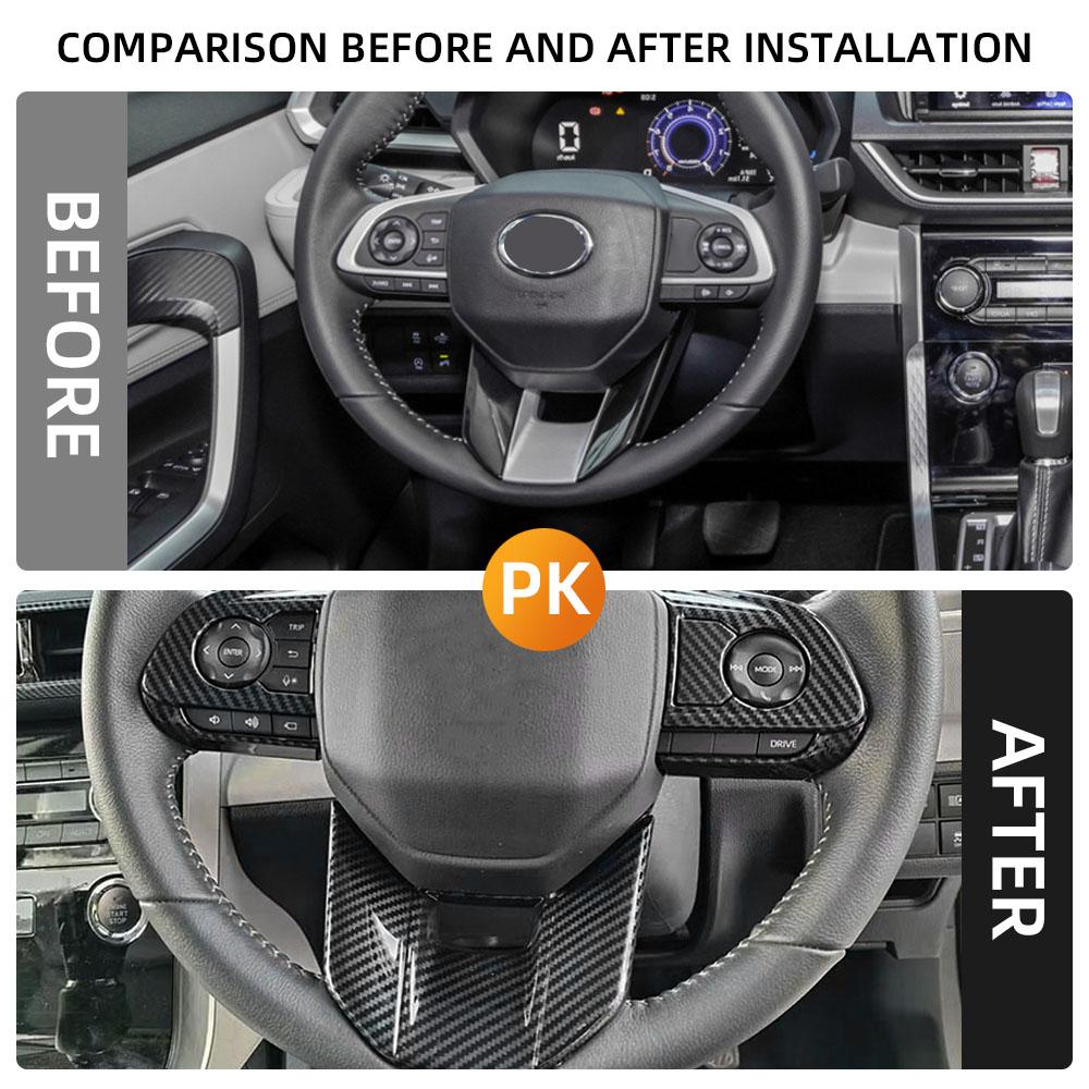 For Toyota Avanza Veloz 2025-2025 Yaris Cross 2025 Steering Wheel Panel Cover Trim Decoration Sticker Interior Accessories