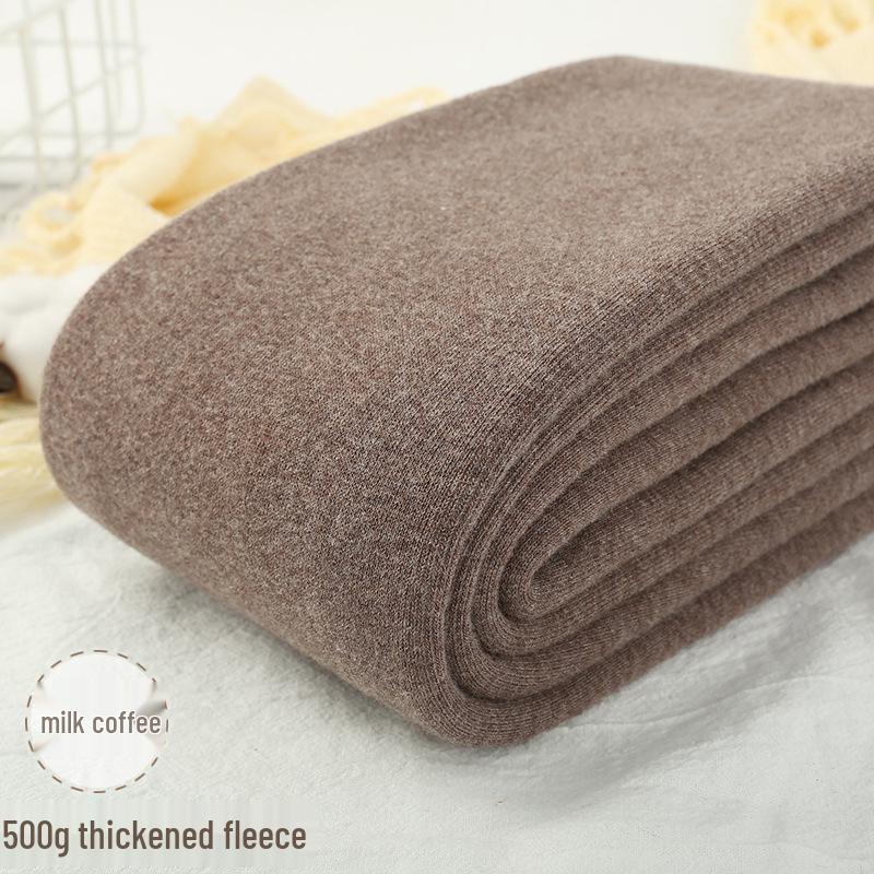 500g Combed Cotton Flannel-Lined Women's Vertical Stripe Leggings, Extra Long Warm Pantyhose for Autumn/Winter – Japanese Style