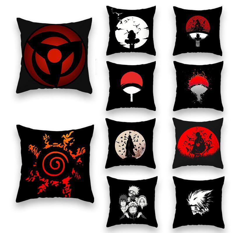 Luxurious Anime Naruto Cushion Cover With Cartoon Logo For Stylish Home Decor