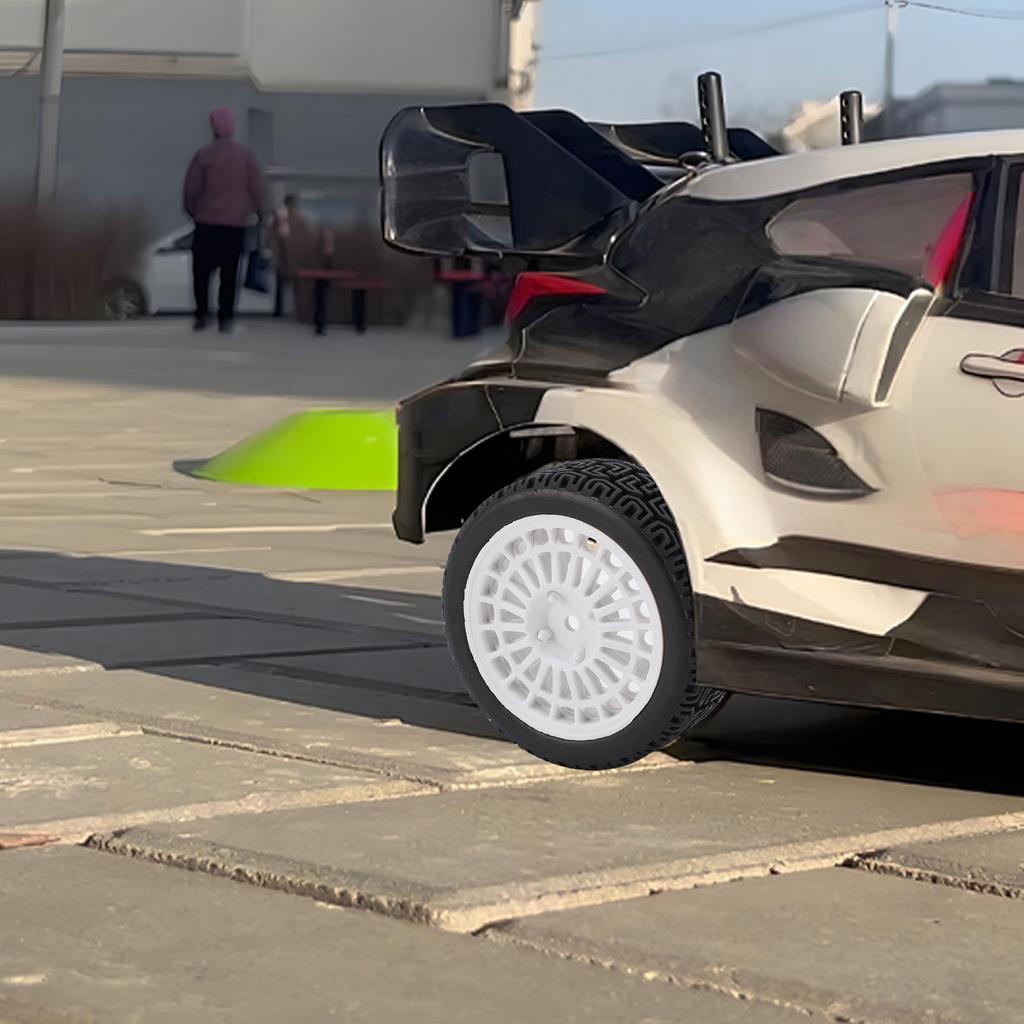 4PCS 1Celsius10 RC   Car Tires Replacement for    01 Xv02 Sturdy Plastic 70mm RC Car Maze Tire Wheel