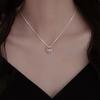 S925 Sterling Silver Beating Heart Necklace Women's Versatile Premium Smart Clavicle Chain