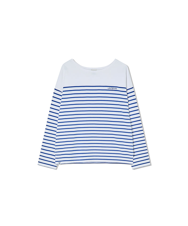 Life Work Women S Striped Boat Neck T-Shirt Black/Free