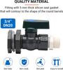 PVC Rain Barrel Diverter Kit 3/4 Inch Rain Barrel Valve Rain Barrel Spigot Kit with Bulkhead Fitting Adapter for Water Tanks