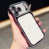 KEYSION Plating Transparent Wavy Rhinestone Phone Case for iPhone 13 14 15 16 17 Pro Max Air 16 Plus Lens Protector Shockproof Cover