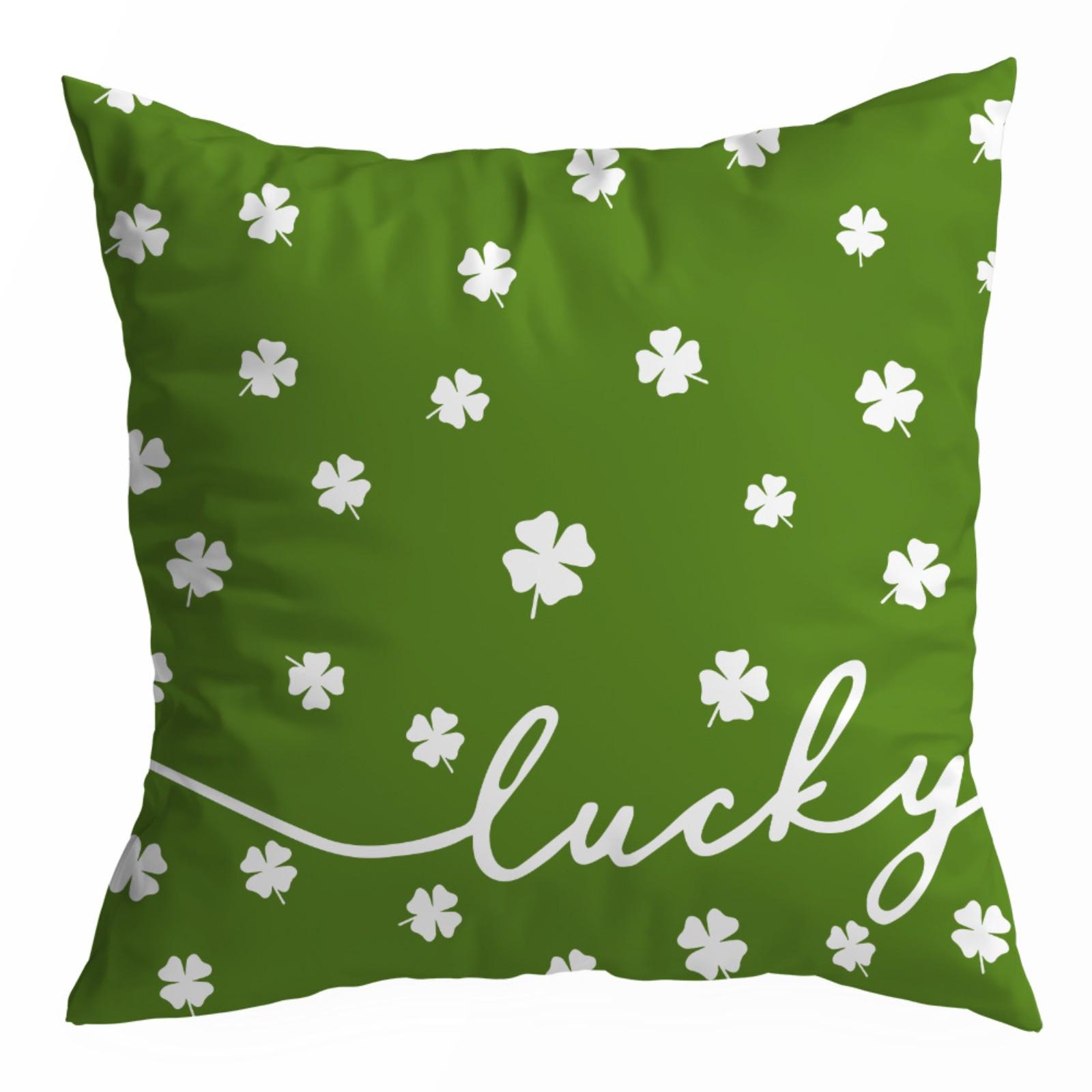 

улица. Льняной чехол ко Дню Святого Патрика, декоративный чехол для подушки в честь ирландского праздника One Size