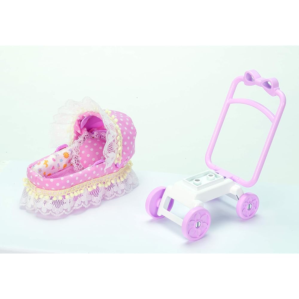 Takara Tomy Licca LF-11 Triplet Baby Doll Stroller Toy for Pretend Play Ages 3 and Up