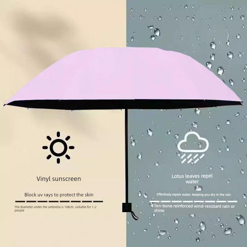 12-Rib Extra-Large Umbrella, Dual-Purpose for Sun and Rain, Sunshade Umbrella for Men and Women, Manual Reinforced Folding Sun Protection Umbrella