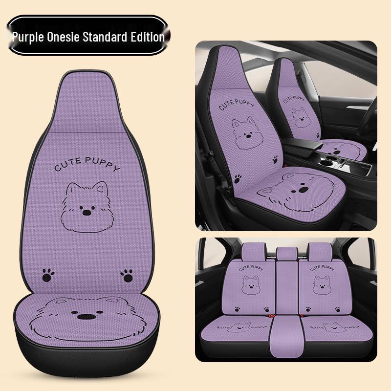 Cartoon West Highland Car Seat Cushion for BYD Seal 06 Yuan PLUS/Pro - Universal and Breathable, All-Season.