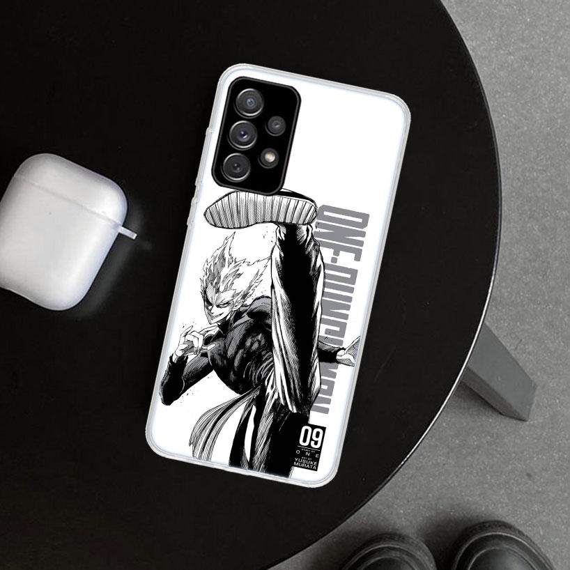 One P-Punch-Man Garou Phone Case Cover for Samsung Galaxy A12 A22 A32 A52 A72 A02S A51 A50S A31 A20S A10S Note 20 Ultra 10 Plus