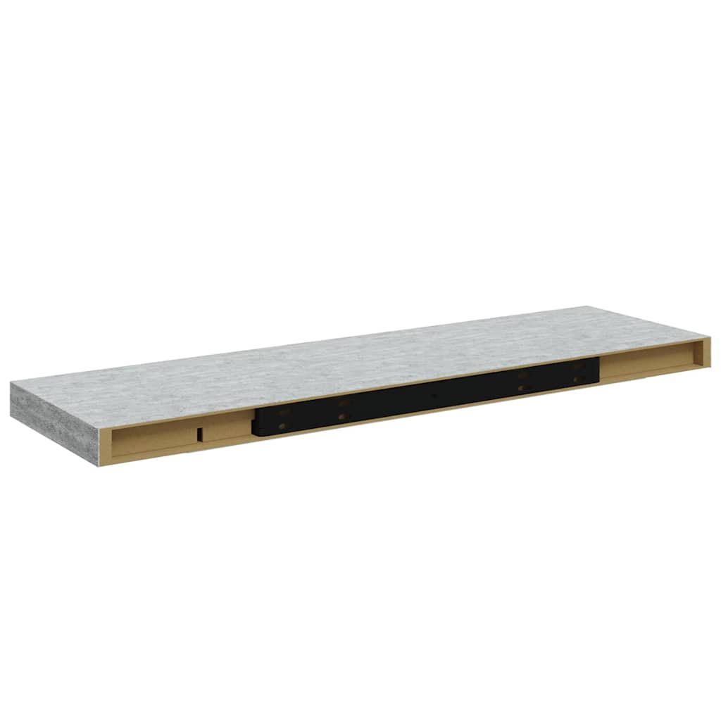 Floating Shelf Concrete Grey 80 x 23.5 x 3.8 cm MDF