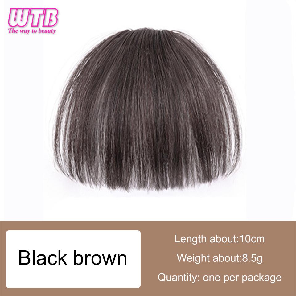 WTB Synthetischer Pony-Perückenteil, natürlicher realistischer gefälschter Pony für Damen, geeignet für den täglichen Gebrauch, Pony-Perücke