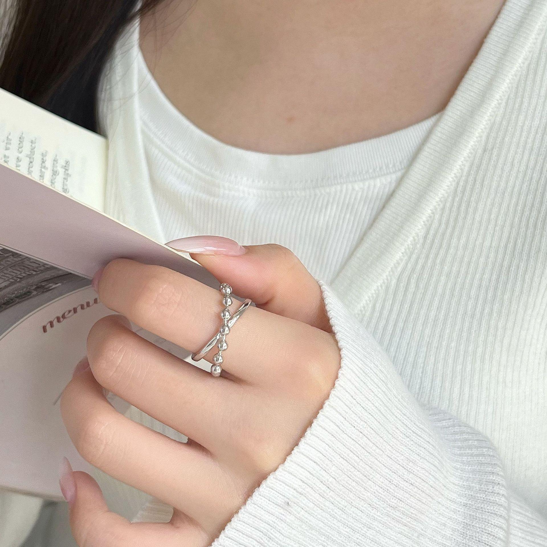 Retro Geometric Mobius Multi-layer Open Ring Adjustable Open