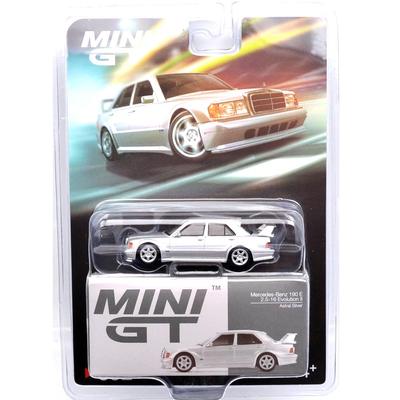 MINI GT 164 Scale MiJo TOYS - MERCEDES-BENZ 190E 2.5-16 EVOLUTION II (ASTRAL SILVER) MGT00852-BL