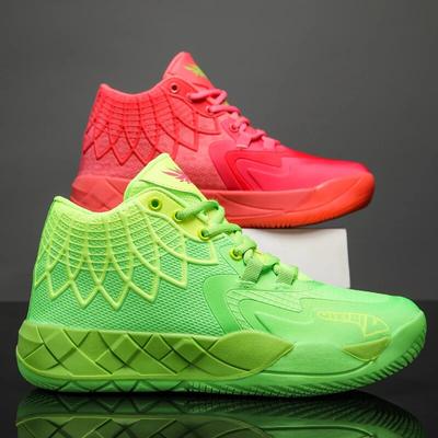 Tênis de basquete masculino tênis ao ar livre resistente ao desgaste tênis de alta elasticidade tênis de treinamento esportivo calçados infantis
