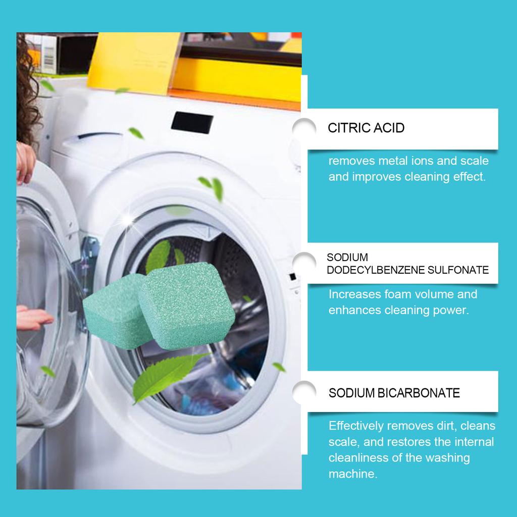Jakehoe Washing Machine Cleaner Tablets Formulated for Pet Owners Easily Removes Residue, Grime, and Odors