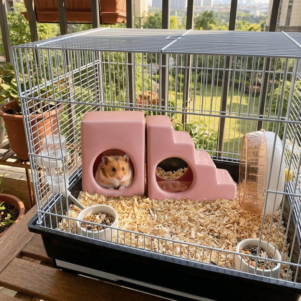 Smooth Hamster House Cooling Small Pet Climbing Ladder Pet Accessories Cooling Nest for Guinea Pig