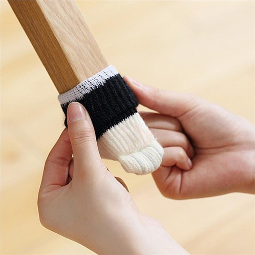 4PCS Shockproof Chair Socks Breathable Lovely Chairs Leg Covers Beautiful Cat Socks Floor Protectors