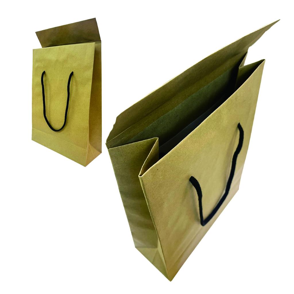 Ehime Paper Geschenkpapier-Papiertüten mit Deckel-Packung, 10, GBAG-FUTA-10P