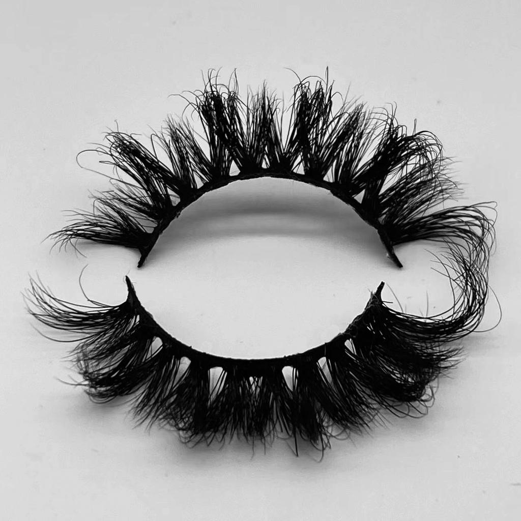 Die neuen 20MM Nerz Russische gekräuselte künstliche Wimpern, Europäische und Amerikanische Wimpern sind dick, gekräuselt und unordentlich, und gebratene Wimpern.