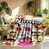 Custom Name Personalized Crayon Shin Print Blanket, Home Decor, Bedroom, Sofa, Camping, Couch, Gifts for Birthday ChristmasEnthusiasts