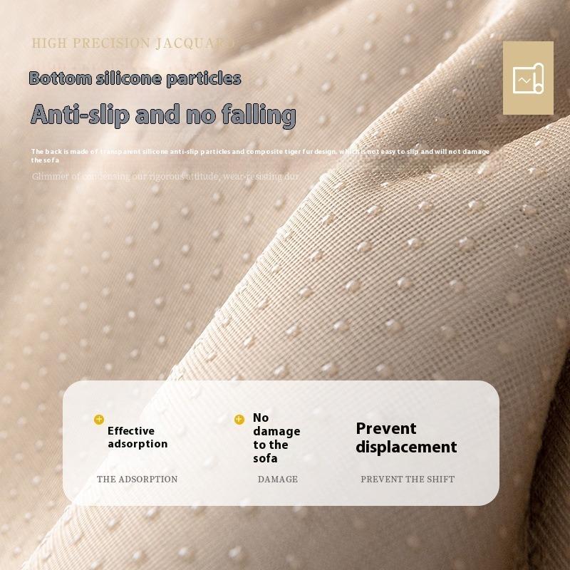 Universal Sofa Slipcover Furniture Towel Warm Jacquard Tuffed Fleece Soft Anti-Slip Sofa Cover for Living Room Couch Seat Cover