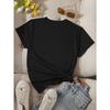European Size Cartoon Puppy Wearing Heart Fashion Glasses and Heart Sweater Surrounded by Red Hearts Valentine's Day New Round Neck T-Shirt