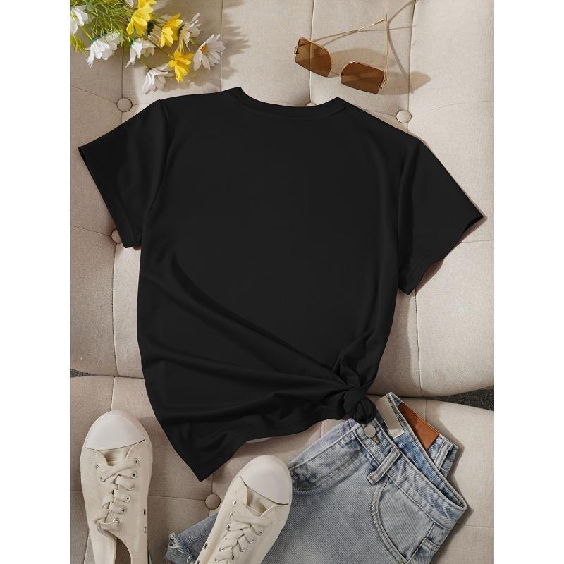 European Size Cartoon Puppy Wearing Heart Fashion Glasses and Heart Sweater Surrounded by Red Hearts Valentine's Day New Round Neck T-Shirt