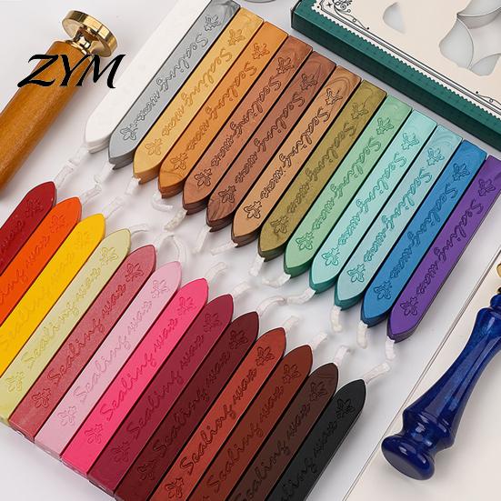 Handmade Greeting Card Decorations 5PCS Sealing Wax Sticks, with Wicks, Classic Color Envelope Strips, for And Vintage Craft Decor Professional