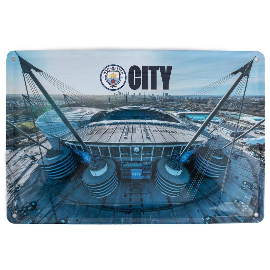 Manchester City FC Metal Stadium Sign (Pack of 2)